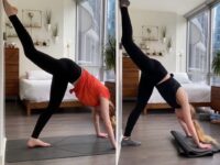 Darcy Progress in standingsplit for transformationtuesday Left is from Apr