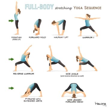Halona Yoga Full body stretching yoga sequence swipe left for