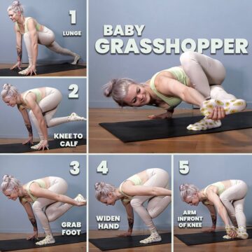 Liv Yoga Tutorials How to Baby Grasshopper ⠀⠀⠀⠀⠀⠀⠀⠀⠀ Even