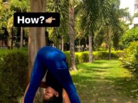 Riya Bhadauria uttanasana fityogi yogajourney yogainpark yogi befit yogaposes broga Y