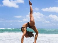 Shandy Shanz yoga has hit the beach