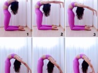 Wall walk in USTRASANA Camel pose this is