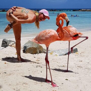 YOGA DIABLO Double tap if you Love this Shot Flamingos