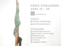 Cathy Madeo Yoga Challenge Announcement activateyourhandstand April 16 20 Celebrating the