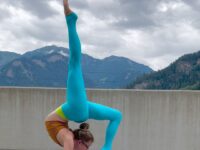 Corina Day 4 inverted backbend pinchamayurasana Yoga Challenge Announcement August