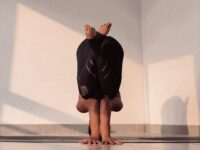 DAY 9 of AloBoutStressRelease with this headstand variation HOSTS