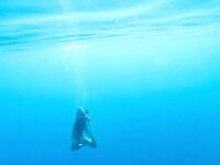 Deep blue mermaidpose underwaterphotography loutraki yogin