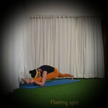 My yoga journey Floating split practiceFloating monkey split This is