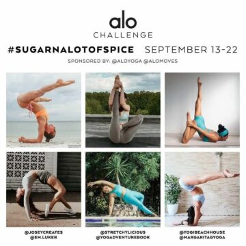 New Alo Yoga Challenge announcement Sugar and ALO t of