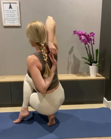 Sara Yogateacher Gomukhasana is a wonderful shoulder and hip