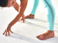 Sarah White Yoga Teacher Taking a step back on