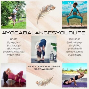 Tugce CELEN New yoga challenge announcement YogaBalancesYourLife August 16 20 We