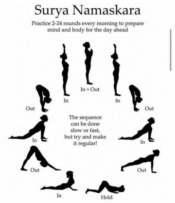 YOGA Sun salutations are one of the best ways to