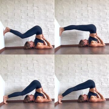 Yoga Alignment TutorialsTips @adellbridges Halasana PlowPose on @yogaalignment ・ ・