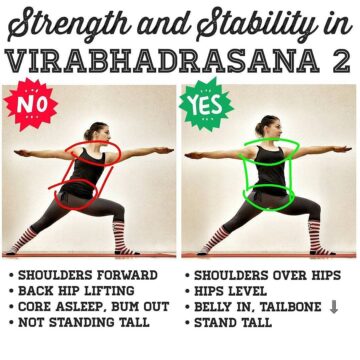 Yoga Alignment TutorialsTips @catvaladezyoga @yogaalignment Common Misalignments in Warrior2Pose Virabha
