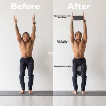 Yoga Alignment TutorialsTips @meditatingwithdeandre 𝐘𝐨𝐠𝐚 𝐢𝐬 𝐟𝐨𝐫 𝐞𝐯𝐞𝐫𝐲𝐨𝐧𝐞 Utkatasana ChairPose or FierceP