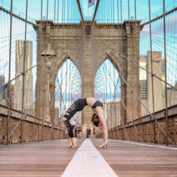 Yoga Handstands Drills Backbending on the Brooklyn Bridge