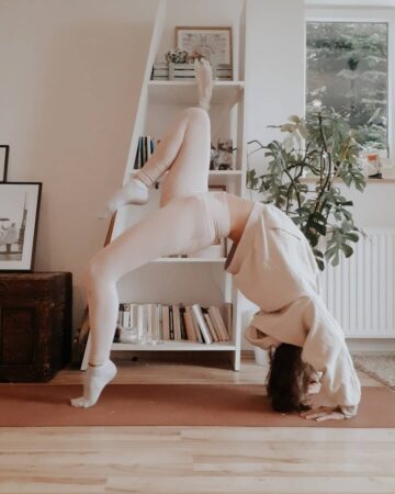 Yogini sometimes wishin for a natural spine flexibility but