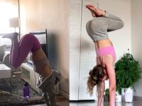 yogaloveflow Hello frienddds sharing my first handstand before and after