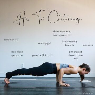 KIANA NG Yoga Handstands HOW TO CHATURANGA⁠⠀ ⁠⠀
