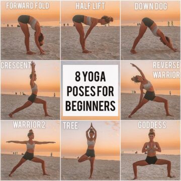 8 YOGA POSES FOR BEGINNERS Save this post to