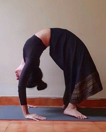Anjali @myyogajourney ash Wheel pose progress Its been a while since I