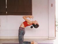 April Yoga Journey @gomezzapril Day 2 of DanceYourNatraja backbend ⠀
