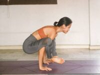 April Yoga Journey Bhujapidasana for day 1 of YogisGetStrong