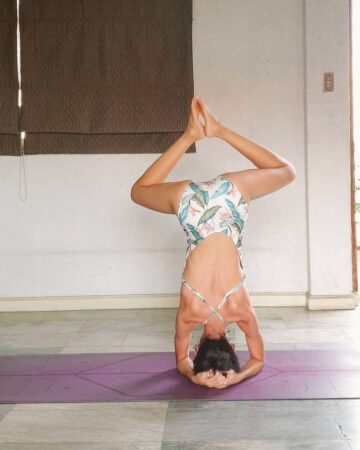 April Yoga Journey Headstand for day 4 of YogisGetStrong