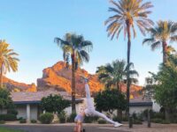 Aubrey S Went to Arizona Did a handstand in front