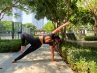 Aya Yoga Tutorials Shapes @yogabreatherepeat Side planks and Sunny days