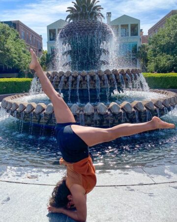 Chelli Fuentes Allison At the fountain The waters cascade the