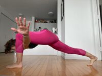 Cheryl NYC Yoga Teacher @realisticyogagoals Lizard pose variation I call