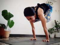 Dewi Hapsari Day 4 of GoToDragonFly yoga challenge ArmBalancePose CranePose
