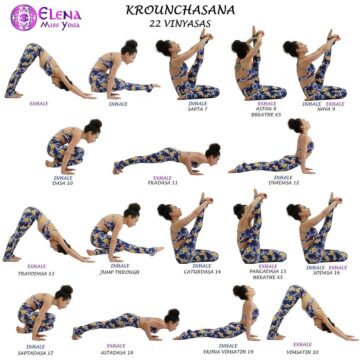 Elena Miss Yoga @elenamissyoga AshtangaVinyasawithElena Krounchasana Heron Pose 22 Vinyasas