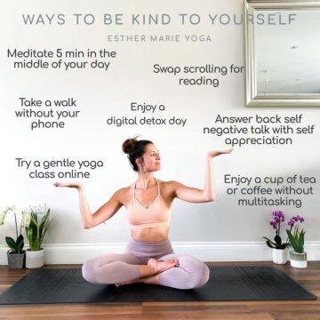 Esther Yoga Wellbeing BE KINDER TO YOURSELF