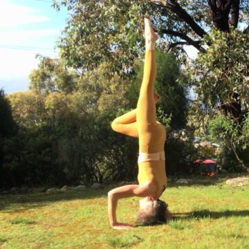 Gabrielle Edwards Yoga @gabrielle edwards yoga Eye to eye with a wallaby It