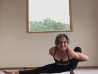 Gabrielle Edwards Yoga Day 8 yogidandafever with @cyogalife crouchingtiger halfsquat