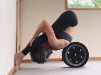 Gabrielle Edwards Yoga Sigi has us upside down for wednesdaywheelparty