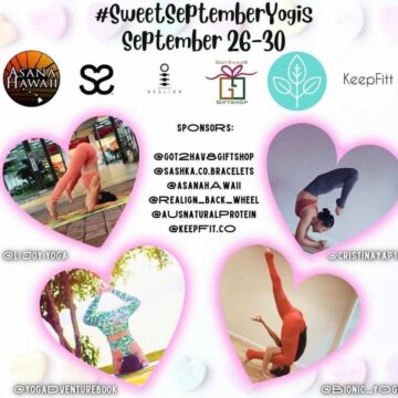 Jenna @bionic yogi NEW CHALLENGE ANNOUNCEMENT SweetSeptemberYogis 26 to 30 September In