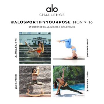 Junko @kominamijunko New ALO Challenge AloSportifyYourPose November 9 16 Helloooooo Yogis Its