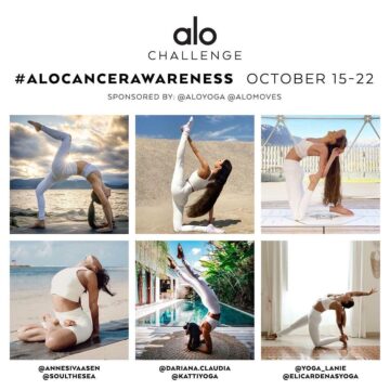 KATTI YOGA TRAVEL @kattiyoga CHALLENGE ANNOUNCEMENT Join our AloCancerAwareness yoga