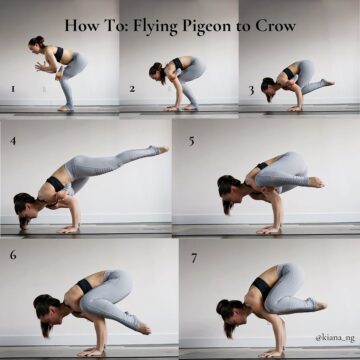 KIANA NG HOW TO Flying Pigeon to Crow Pose⁠⠀ ⁠⠀