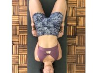 Karina Sanchez @karinasana yoga Day 8 of coreuproar with @cyogalife bound reclined