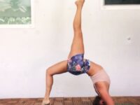 Karina Sanchez @karinasana yoga My todays little backbend practice and me getting