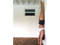 Karina Sanchez Day 6 of proactivepractice with @cyogalife handstand or