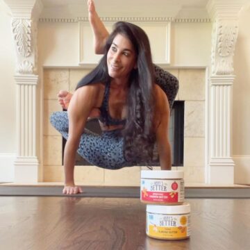 Kim Rushmore Gordon @leapoffaith yoga Its @abbysbetter nut butter time holiday style
