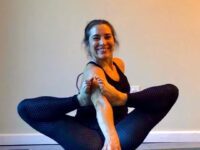 Laura Gardner Cresci @lauracresciyoga Day 3x20e3 of YogaCompilation with @cyogalife BaddhaKonasana