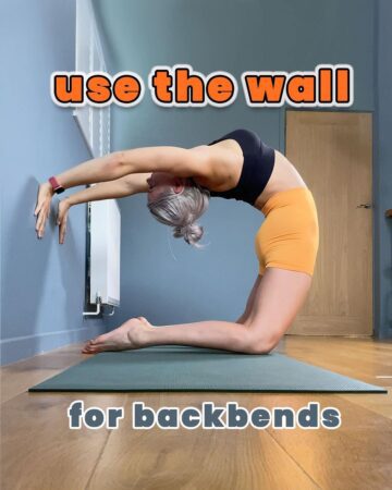 Liv Yoga Flexibility Use the Wall for Backbends ⠀⠀⠀⠀⠀⠀⠀⠀⠀⠀⠀⠀