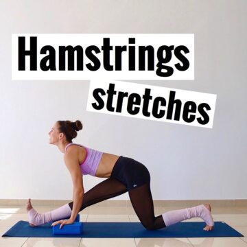 Marina Alexeeva YogaFitness @yogawithmarina BEGINNER friendly stretches for HAMSTRINGS •